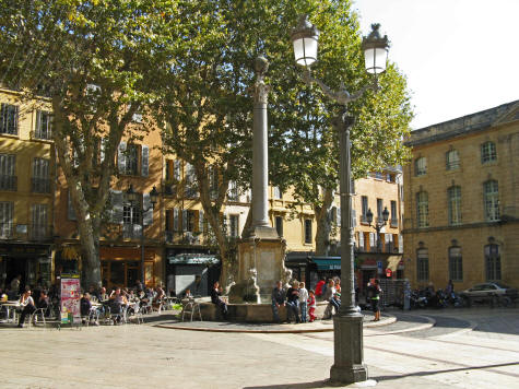 Central Plaza in Aix en Provence, France