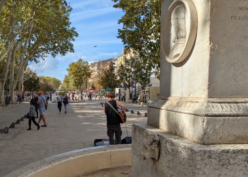 King Rene Statue on Cours Mirabeau Boulevard